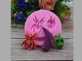 Molde silicona araña cuerno y calavera